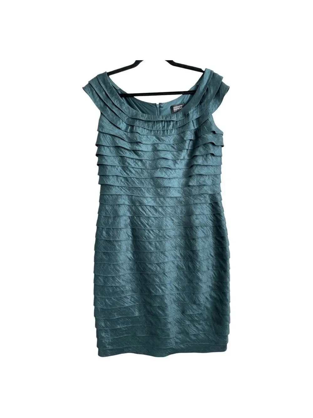 Adrianna Papell Petite Tiered Shimmer Party Dress Size 12P